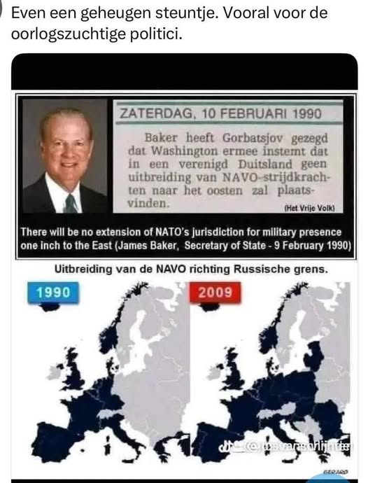 WimdenOudsten's tweet photo. Voor al die partijen die Rusland de schuld geven. De NAVO en het westen heeft het over zichzelf afgeroepen. https://t.co/6AxtwsCkZb