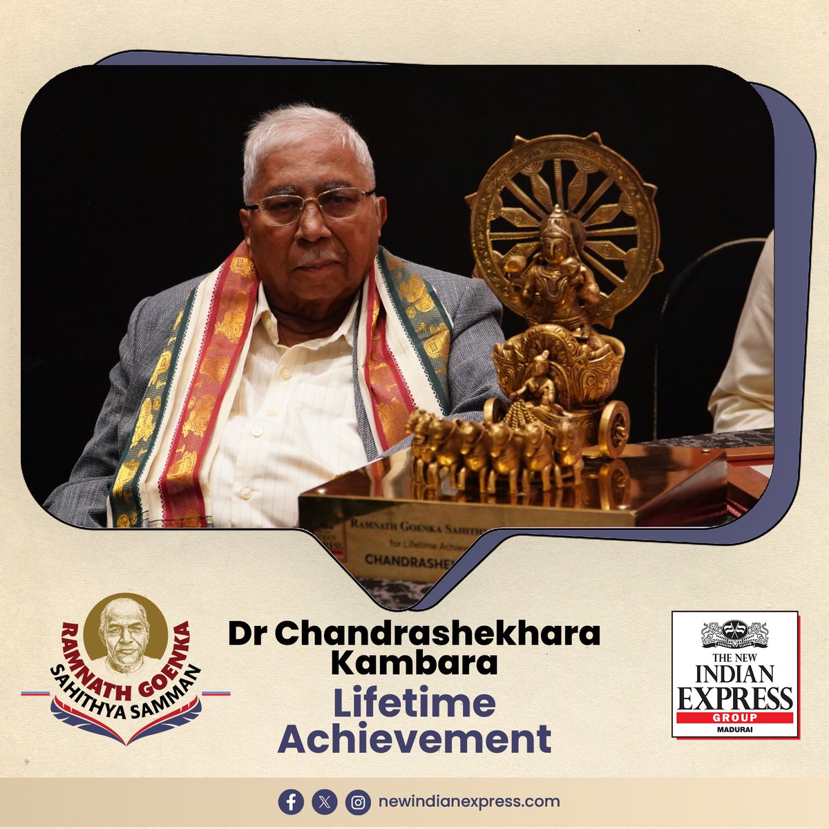 NewIndianXpress's tweet image. Winners of the third Ramnath Goenka Sahithya Samman 

#RamnathGoenkaSahithyaSamman #IndianLiterature #Books #Authors #TheNewIndianExpress @CPR_VP @santwana99 @PrabhuChawla @etteth @SubiTaba @nehadixit123