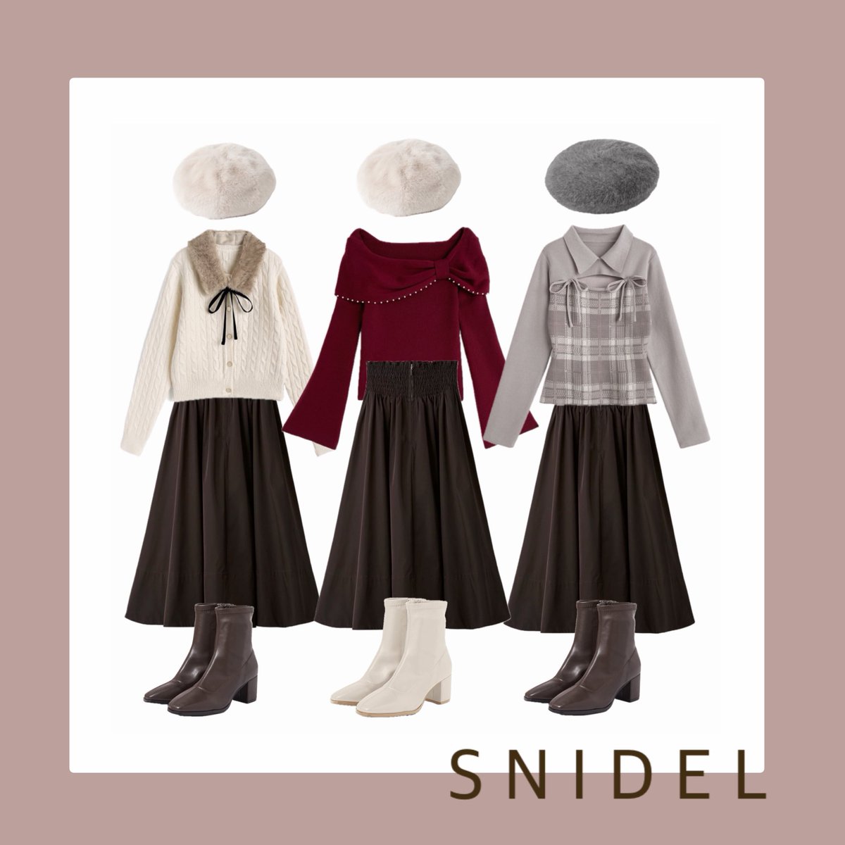 ___ribbon9's tweet photo. さっき載せた、スナイデルやミラオーウェンの
ウサギオンライン系が初売りセールで半額に
なってるやつ、グレイルの福袋に入ってるって
声が多かったitemとコーデ組んでみた🦌🤍🤍

どちらのスカートもリアルバイ品です🫶🏻
色々なコーデ組めて可愛い😻🎶

他にも対象商品あり、引用元にまとめてます⬇️ https://t.co/1BWRVtIeIu