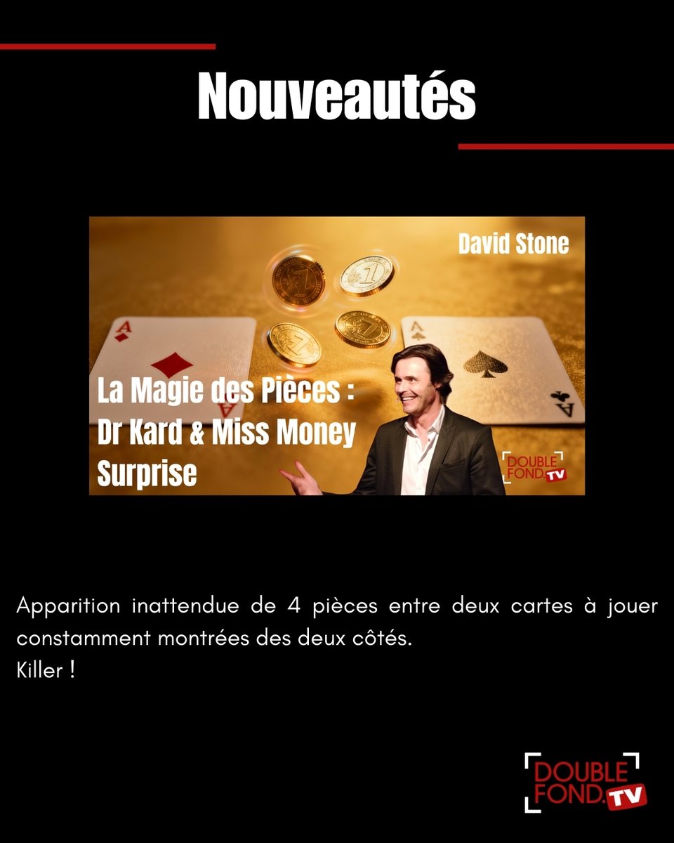 Au programme aujourd’hui : venez découvrir notre nouveau magicien du mois à travers une interview   passionnante : Mikaël Szanyiel. À ne pas manquer également : « La Magie des Pièces : Dr Kard &amp; Miss   Money Surprise » où David Stone vous apprend à faire apparaître des pièces 😊