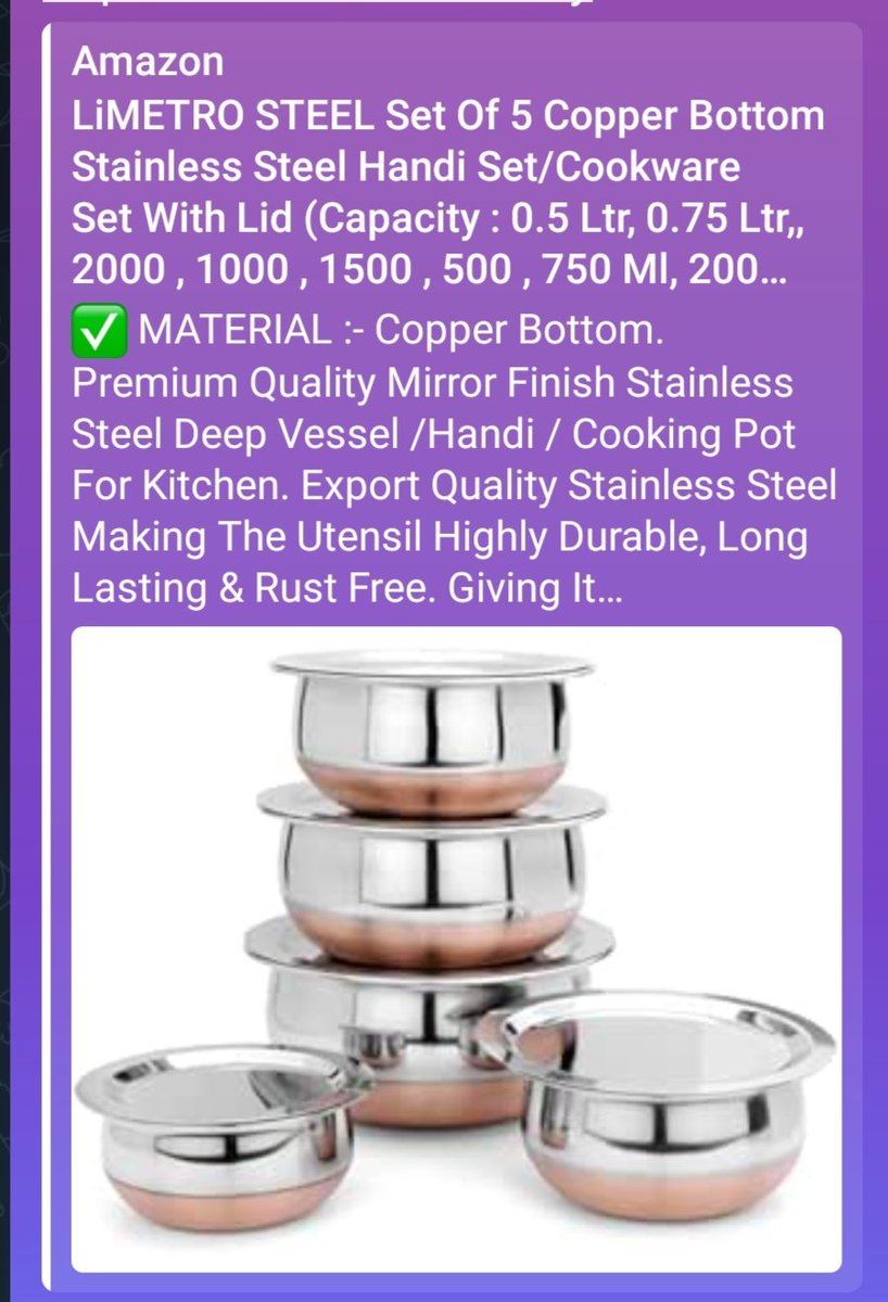 psubhash16's tweet photo. The "Value for Money" 
​Review: Seriously impressed with the quality of this LiMETRO 5-piece set for the price! 💰  Definitely a 5-star budget buy for your kitchen! ⭐⭐⭐⭐⭐
​👉 Shop here: https://t.co/BiIaKJN2BE https://t.co/bkLHssREeQ