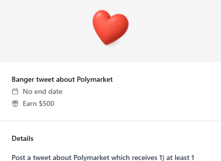 500$ BONUS with Polymaket program 🤑🤑
polymarket.com/?via=swr-poly-…