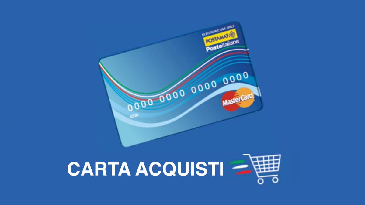 Carta Acquisti per spesa e bollette: online i moduli per ricevere il contributo.

I cittadini di età pari o superiore ai 65 anni e i genitori di bambini sotto i 3 anni potranno ricevere un accredito di 80 euro.

#CartaAcquisti
Per saperne di più 👇
mef.gov.it/focus/Carta-Ac…