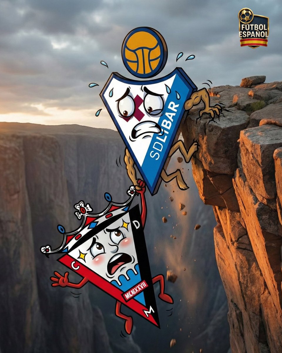 Duelo al borde del precipicio en #LALIGAHYPERMOTION ☠️

Eibar (19°) y Mirandés (22°) se ven las caras en Ipurua a las 20h. 👊🏻

#EibarMirandés #FútbolEspañol