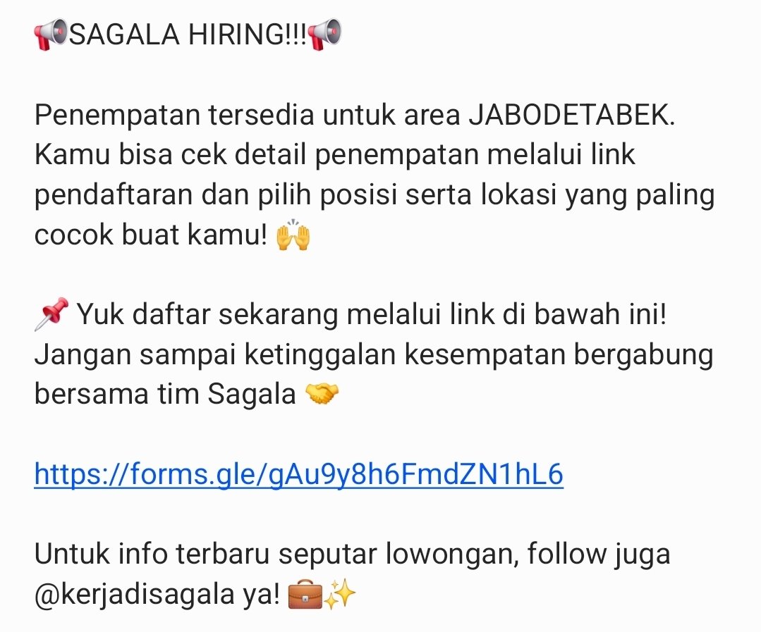 ourandomajj's tweet photo. yowww lets go untuk warga jabodetabek (dan sekitarnya) 
https://t.co/Bybh69dZay (link pendaftaran)

#InfoLoker #JABODETABEK https://t.co/TQldJjolux