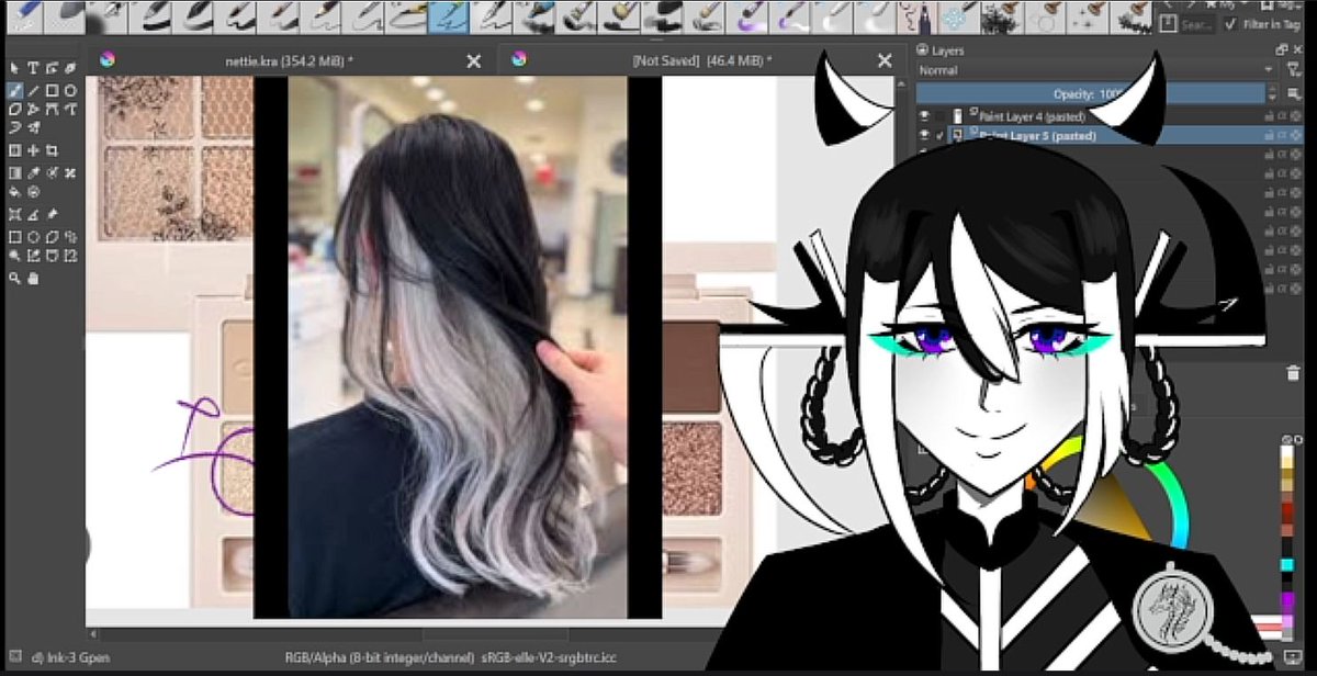 reapersreprieve's tweet photo. Thank you everyone for coming to stream tonight! I had a lot of fun working on coms and talking about makeup. It is sweet to have deeper conversations c: 

Thank you so much for the raids @lustroussilver and #trashbatchar 😊

We ended by raiding out to @sonomirenkirin 🧡 https://t.co/Sw1n9gIQYu
