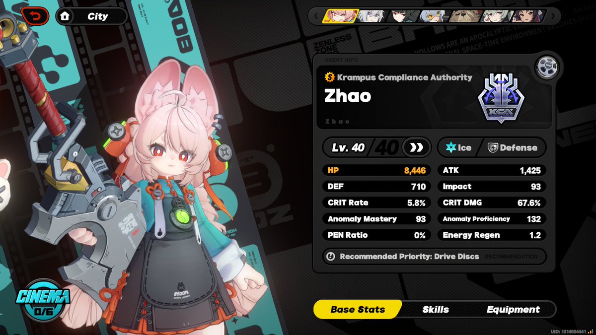 SFibelRacing27's tweet photo. New year, new character, and upped to level 40. What a great way to start a new year for me... UwU #zhaozzz #ZenlessZoneZero https://t.co/sZpeQIhuTY
