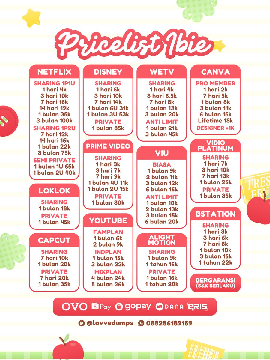 Hello! <a href="/sovrbet/">BiBEL ☆</a> menyediakan app premium nih ka—! Fast respon dan prosesnya juga cepet Ꮺ ָ࣪  🍎 °° boleh tanya tanya dulu yaa kalau app yang dicari tidak ada di PL ᐢ. ֑ .ᐢ 🥣

☎️ : WA di bio <a href="/sovrbet/">BiBEL ☆</a> 

#zonauang #zonajajan