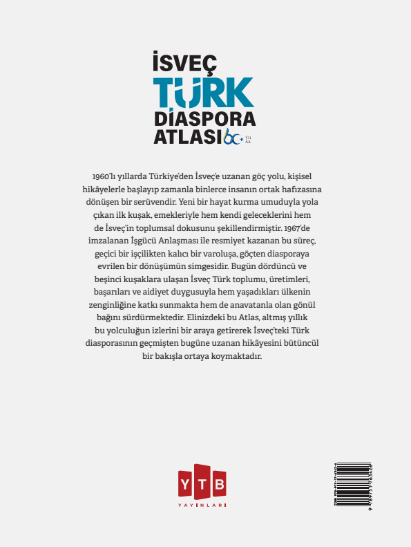 Türkiye’den İsveç’e gerçekleşen göçün 60. yılı nedeniyle hazırlanan “İsveç Türk Diaspora Atlası” yayımlandı. Editörlüğünü ve proje yürütücülüğünü Müdür Yardımcımız M. Mustafa İyi’nin(<a href="/efsunkarkatip/">iyimustafa</a>) üstlendiği bu çalışma; 60 yıllık göç hafızasını kayıt altına almaktadır. 
🇹🇷-🇸🇪