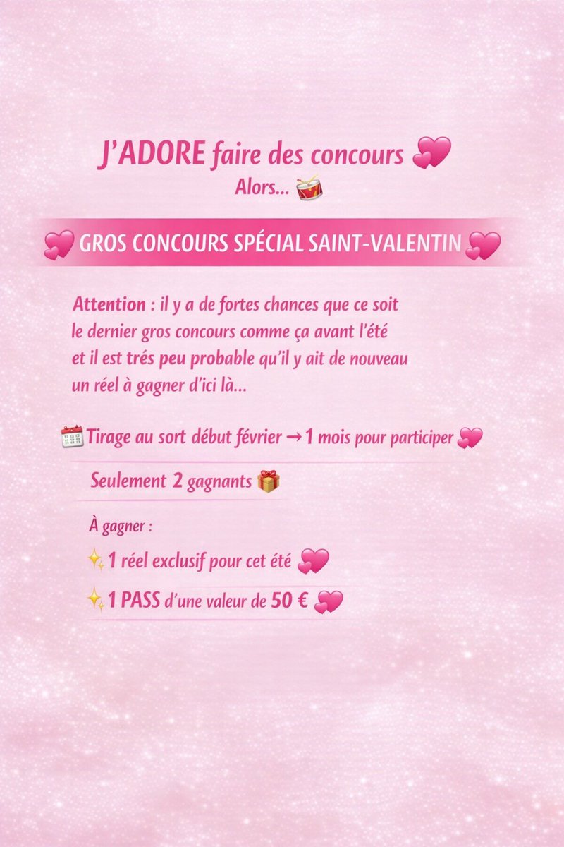 Bonne chance à tous💕 chaque rt,com compte comme participation 💕