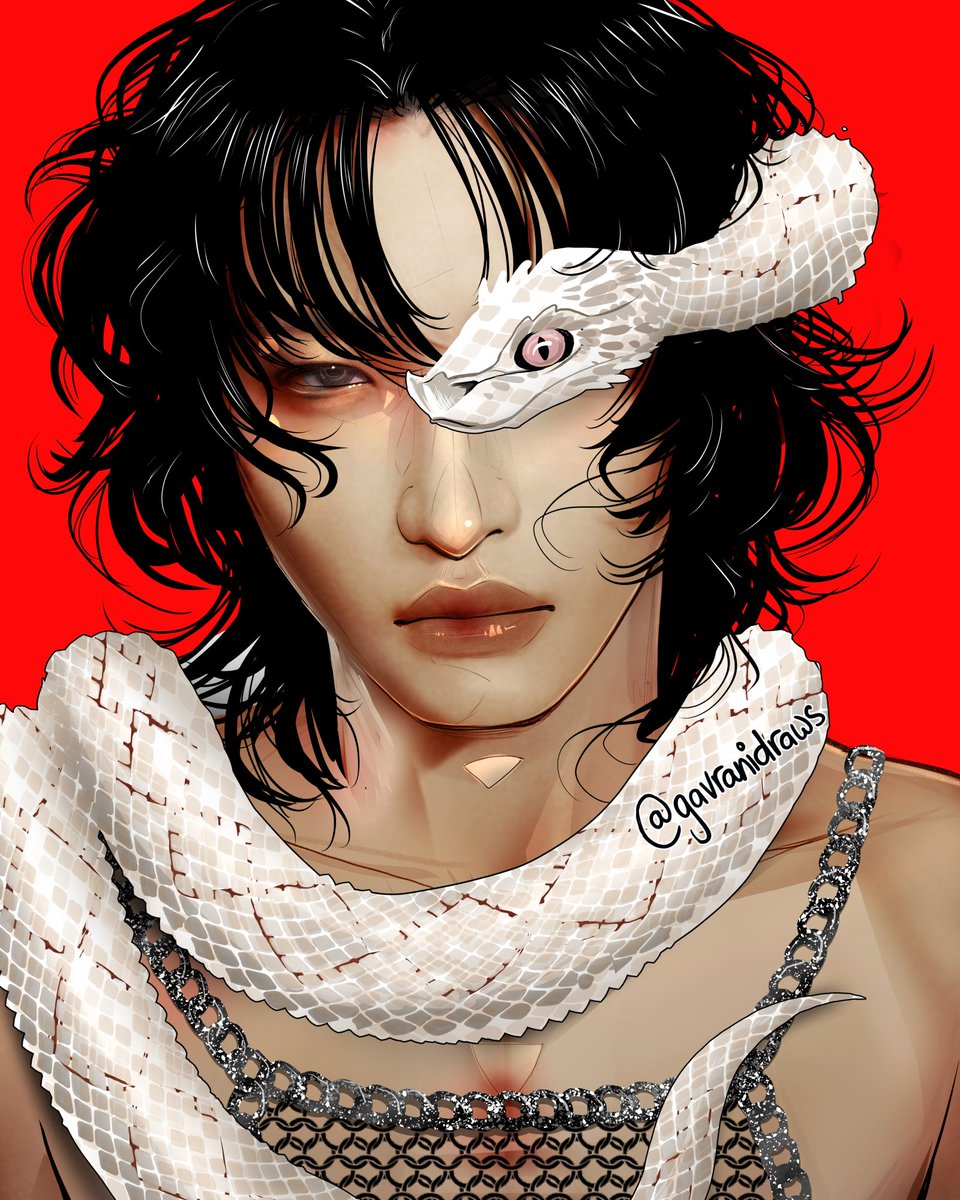 gavranidraws's tweet image. Skin 🐍 #SEONGHWA #ATEEZfanart
