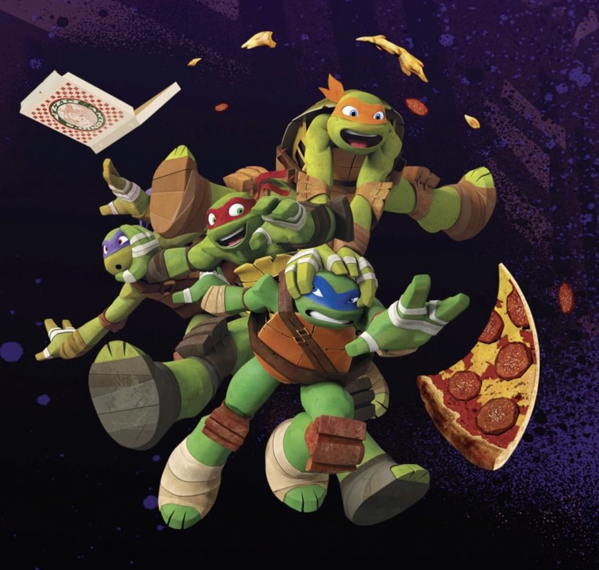 So this art on this ad for a turtle themed pizza place in LA is a copy of a 2012 stock art, but worse.