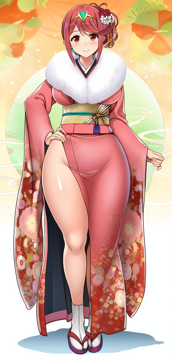 enru_ya's tweet image. 着物👘/ホムラ＆ヒカリ(Pyra ＆ Mythra)
#Xenoblade2