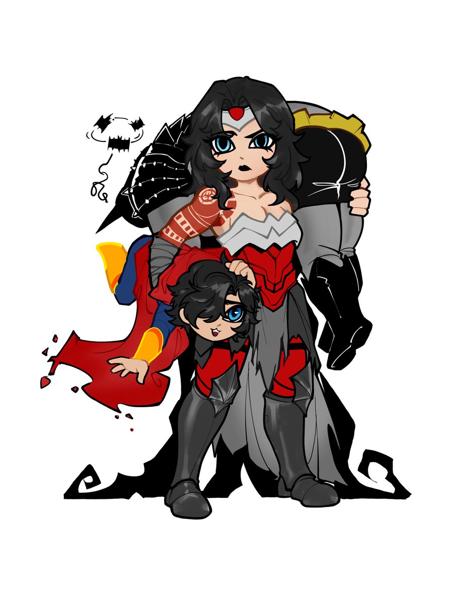 zeoyoungxd's tweet image. When I thought about “abs Wonder Woman suggested that she could carry Batman to the destination”

Maybe both the boys need the lift…😇