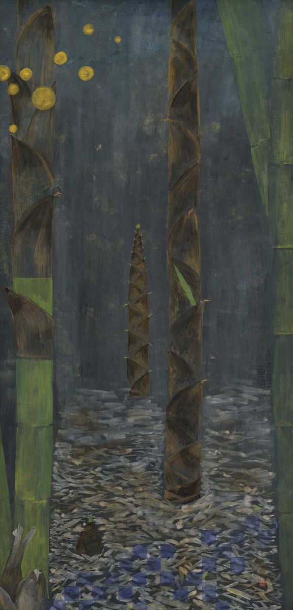 ShinkyoartSns's tweet photo. 第68回展　作品紹介
「日々成長」柿内 絵美　182x91cm #日本画 #顔料
https://t.co/3nYgjcyvOw
今日は七夕。かぐや姫が出てきそうな作品。
#成長 #竹 #七夕 #たなばた #短冊 #願い #絵画 #公募展 #美術展 #かぐや姫 #竹林 https://t.co/2tuqQdNln6