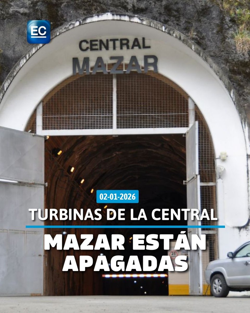 elcomerciocom's tweet photo. https://t.co/Mx4klRHb07
¿Qué ocurre con los embalses de #Mazar y #Paute?
#Cuenca #lluvias #Cenace #electricidad https://t.co/6MLTCdE03Z