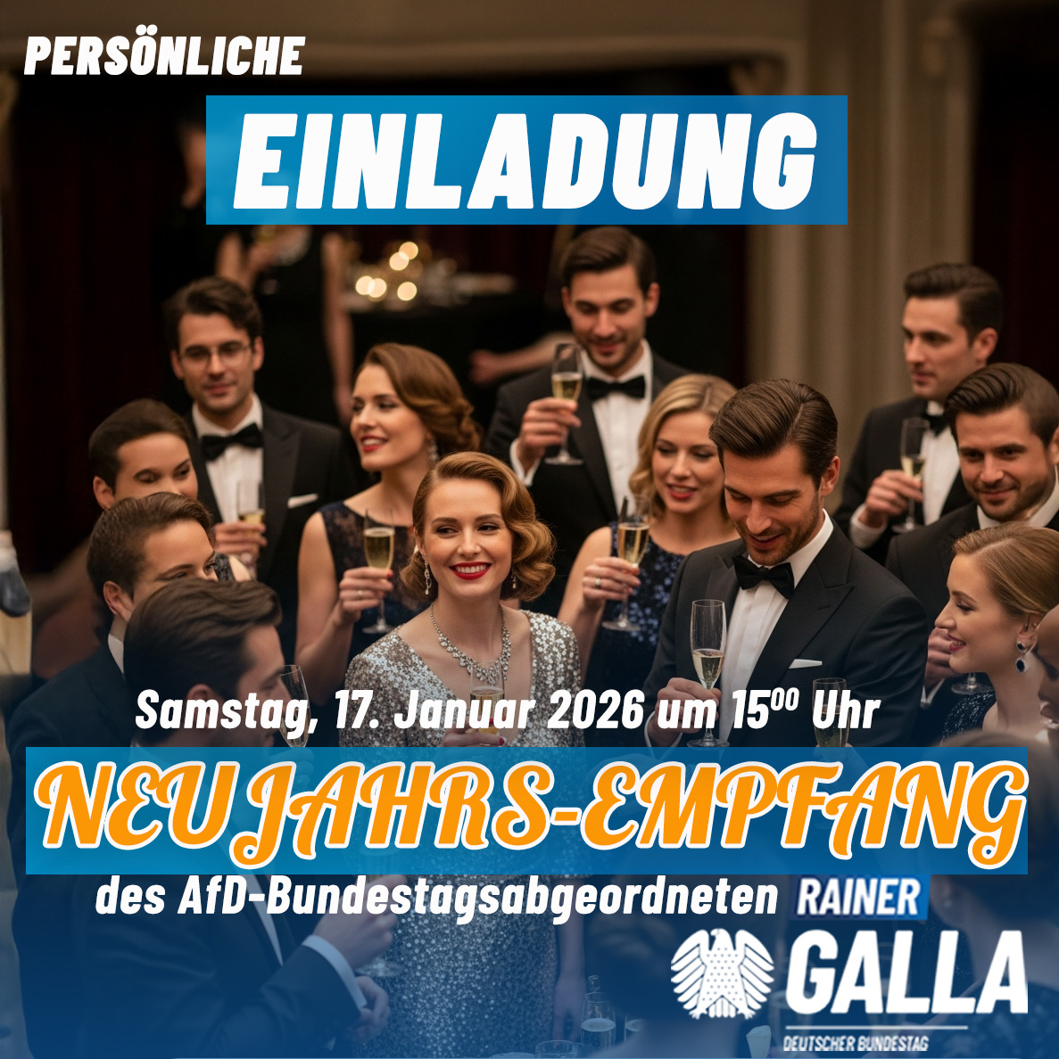 🥂 Gemeinsam ins neue Jahr starten – Einladung zum Neujahrs-Empfang des #AfD-#Bundestag|sabgeordneten und AfD-Kreischefs Rainer #Galla aus #Brandenburg am 17.01.2026 im Kreis Oder-Spree

rainer-galla.de/persoenliche-e…