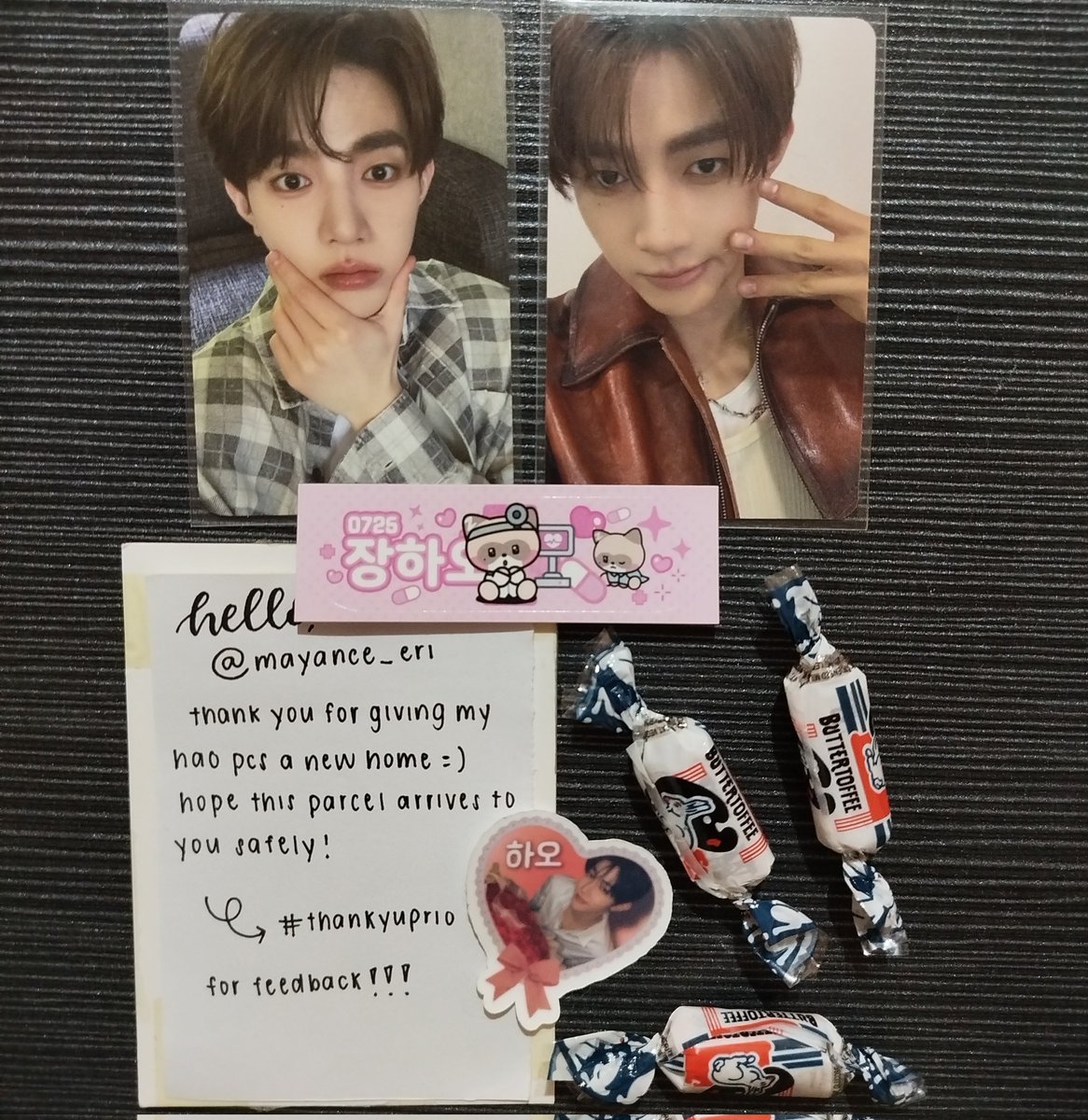 mayance_eri's tweet photo. 💌 from @gyariuse
🫧 #thankyuprio

nsn haohao mail !! ⚡

kapogi pogi naman niyan 🩷 items arrived safely po, thank you so much! ^^

— #eunzmails https://t.co/ZTgcEeLrM8