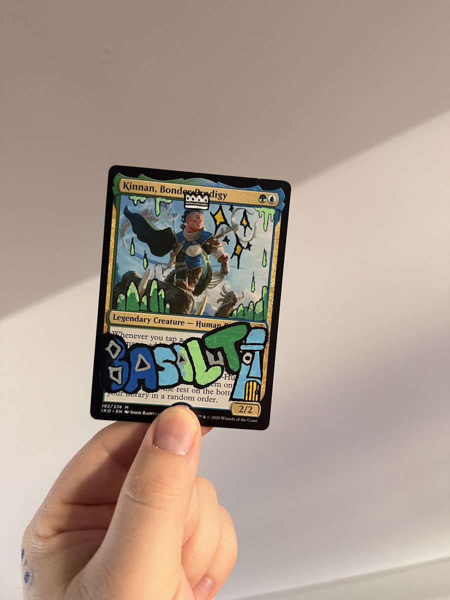 IrishCoquito's tweet photo. Just finished my own Kinnan alter because he definitely needs more arts @playtowinmtg #justdrawonit https://t.co/JYwBFmIaML