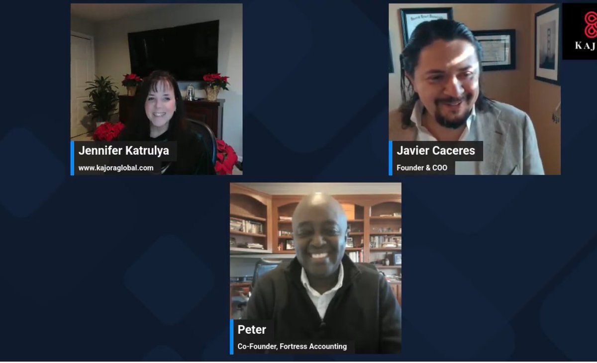 JenKatOfficial's tweet photo. More Kajora Hot Seats with Guests Javier Caceres and Peter Kihara https://t.co/L4OpolVeRd via @YouTube as we talk crypto accounting and compliance, family office, and scaling through acquisition. More to come! @danahowell #WealthBuilding #Kajoraglobal https://t.co/82PrPtYfE6
