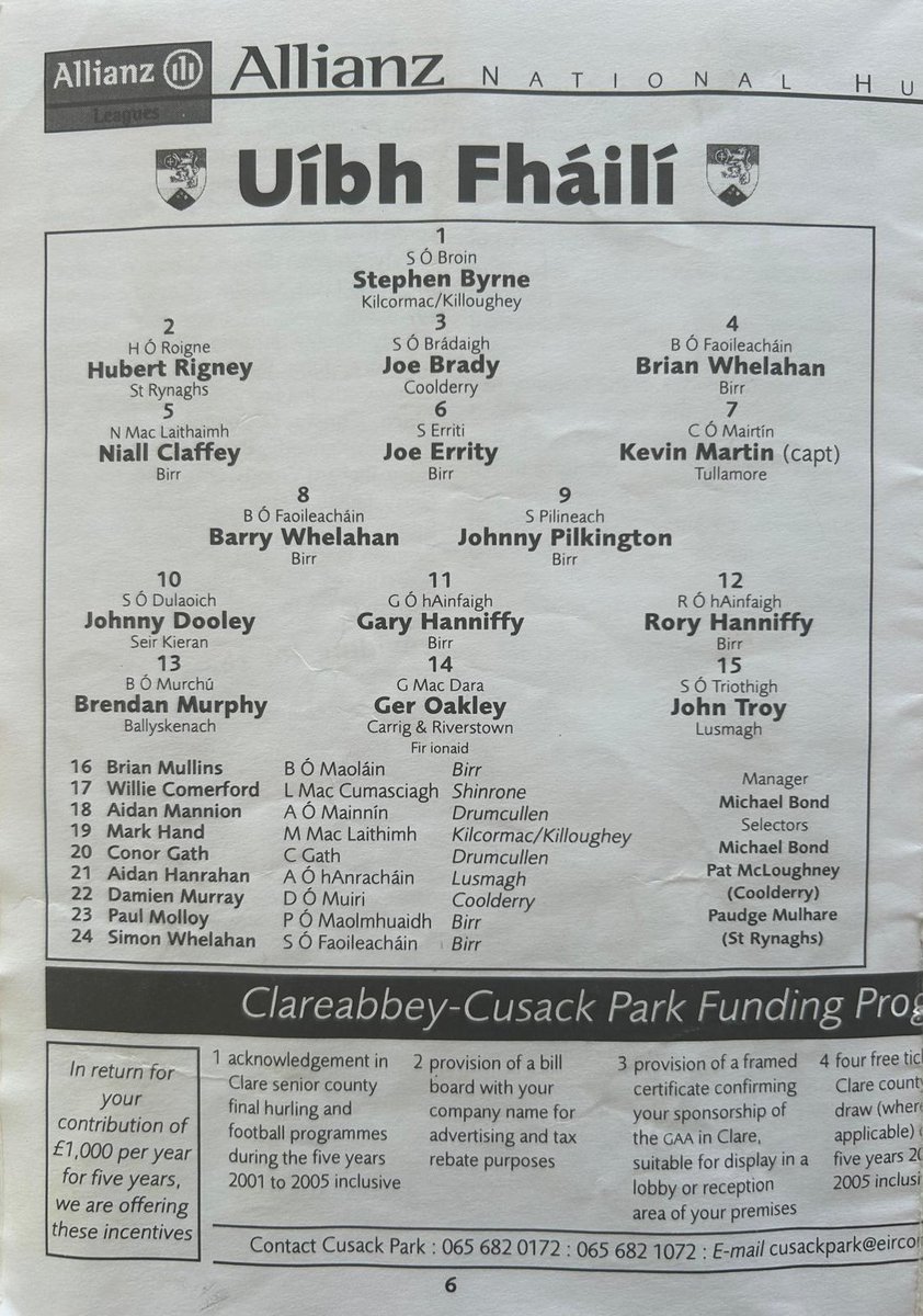 GAA Programmes tweet media