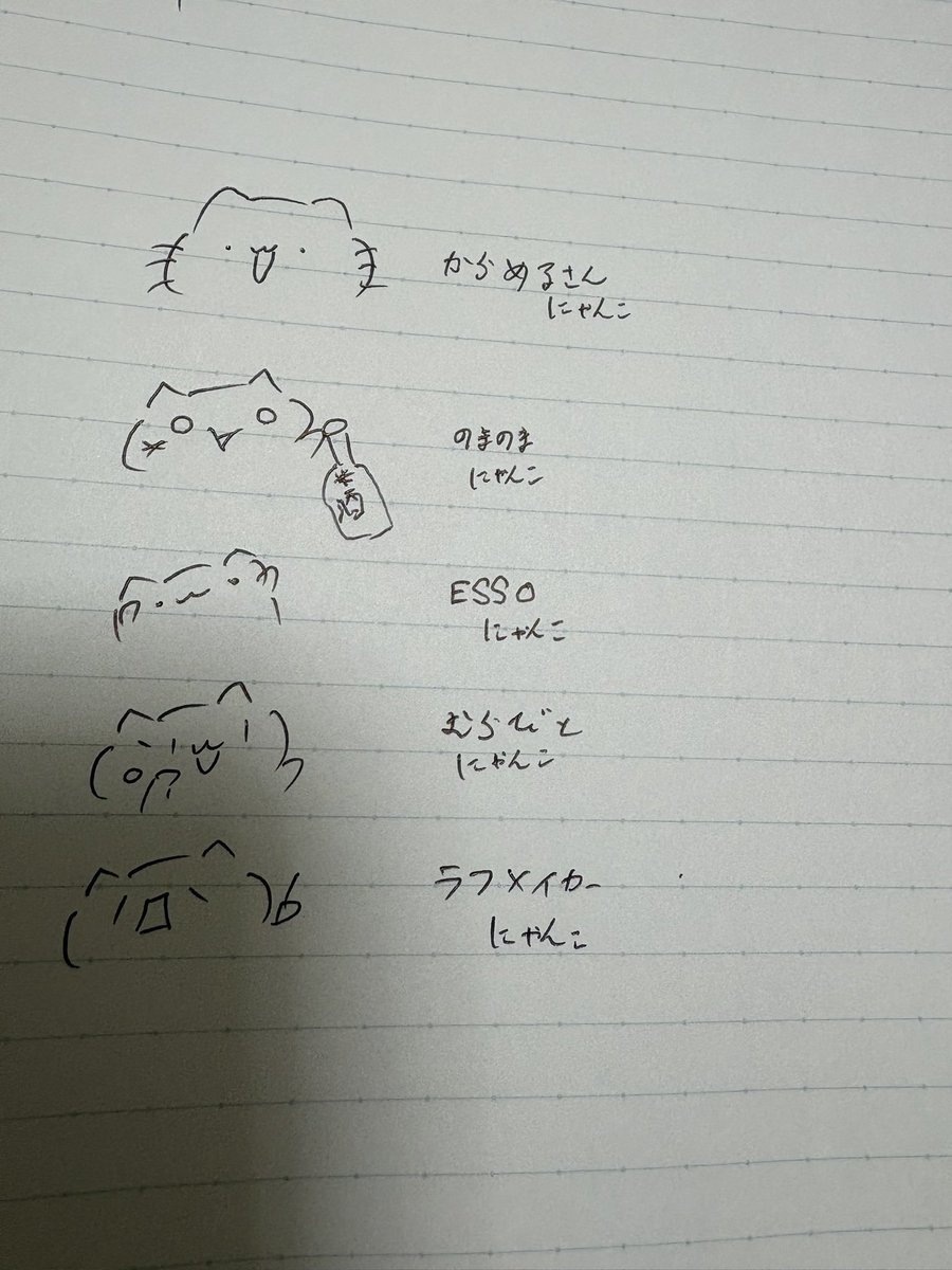 記憶を頼りにコメ欄で色々出てた猫を描きました。 私の初夢はESSO