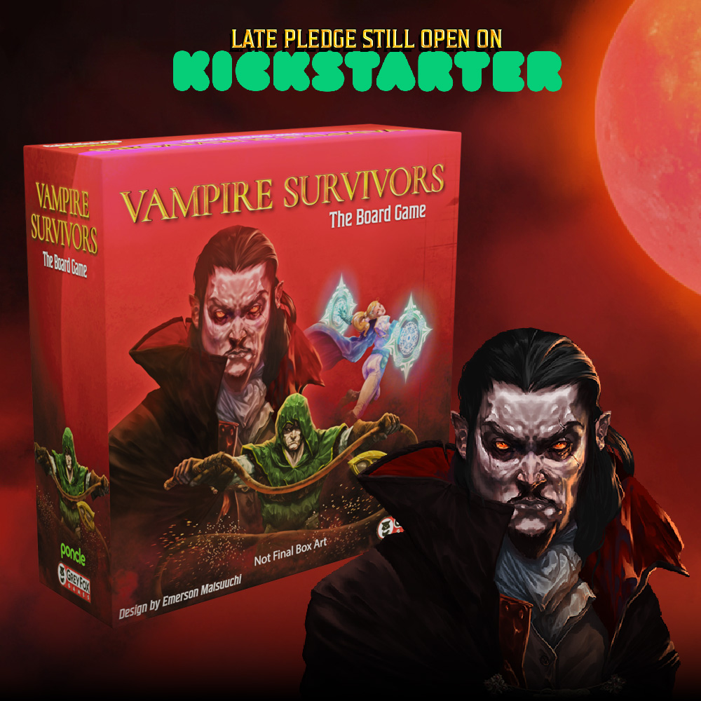 poncle_vampire's tweet image. LAST CHANCE 📢

if you missed the Vampire Survivors: The Board Game Kickstarter campaign we have late pledges open! 🎉

don't miss out on getting the board game later this year 🦇

🔗 kickstarter.com/projects/15273…