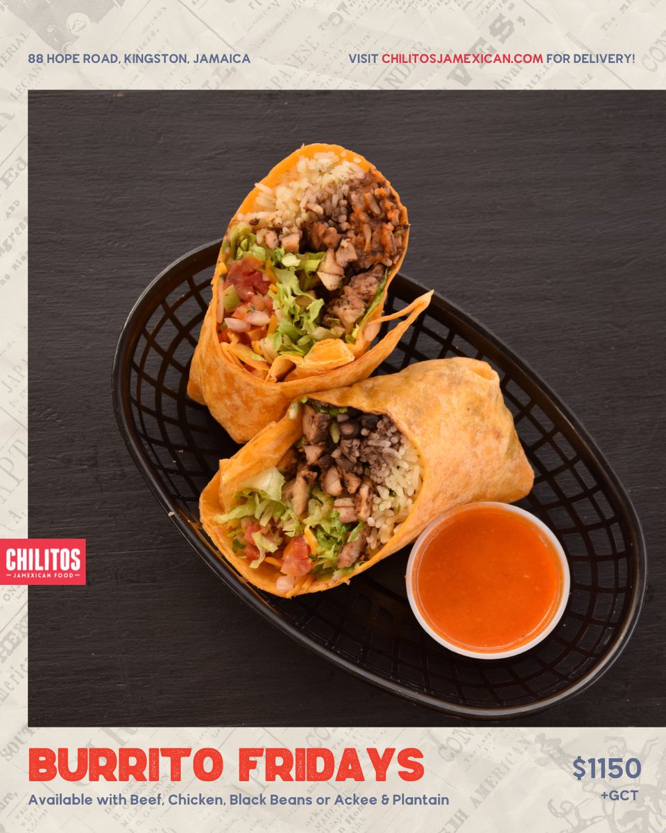 First day #ChilitosJaMexican open for 2026 and it's #BurritoFriday? What a blessing! It's a 2026 miracle! 💥🌯