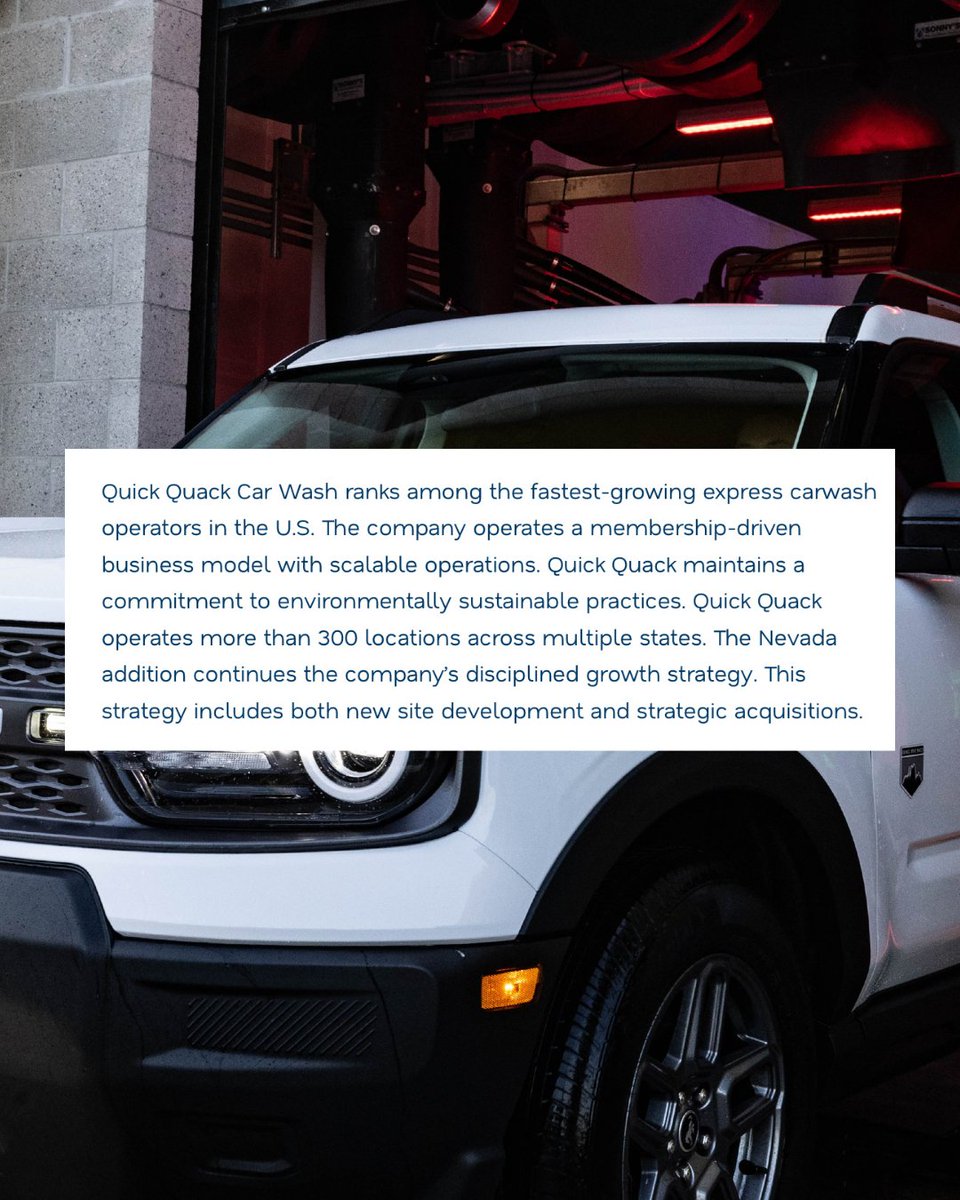 quickquack's tweet image. Big news. Quick Quack is expanding into Nevada with four new locations set to open in Henderson and North Las Vegas. 🦆

This marks an exciting new chapter as we continue to grow and bring our signature wash experience to more communities. We’re proud to invest in new markets,…