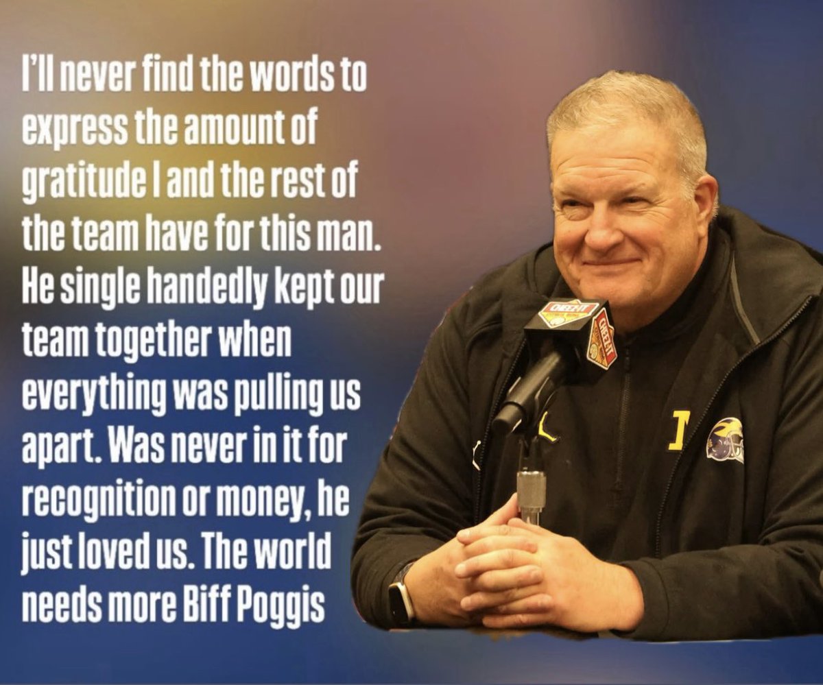 UMGoBlog's tweet photo. “The world needs more Biff Boggi’s”

Heartfelt words from Michigan senior defensive back Shomari Stone Jr 💙〽️ #GoBlue https://t.co/mmcFDNIBIa