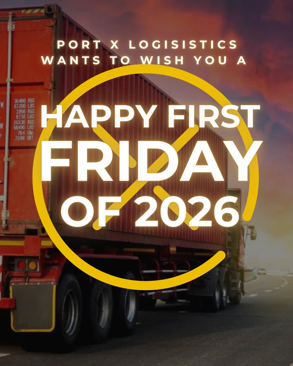 PortXLogistics's tweet photo. Kicking off the first Friday of 2026 the right way โ moving forward, staying focused, and keeping freight rolling no matter whatโs ahead. ๐โจ Hereโs to a year of smart moves, strong partnerships, and momentum that never slows down.
#NewYearMomentum #FreightForward #2026Goals https://t.co/ifEG6wfRDN