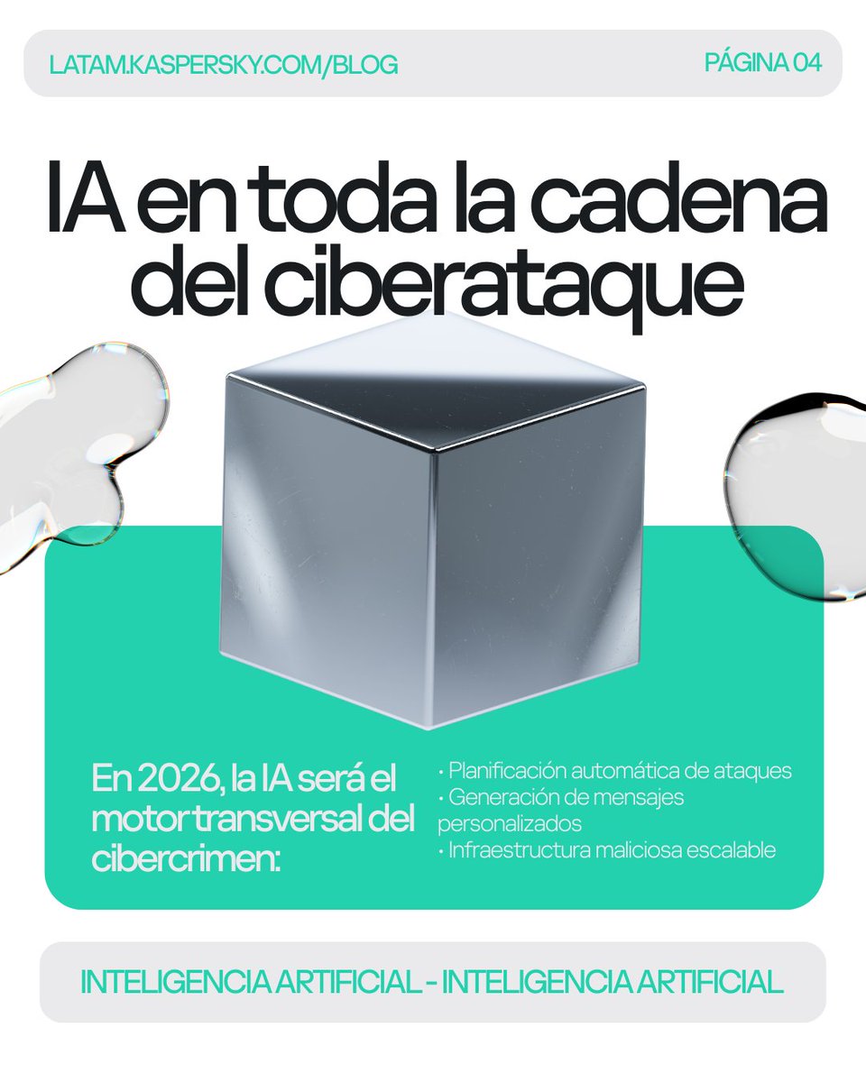 🤖 En 2026, la inteligencia artificial no solo transformará los ataques…
redefinirá cómo las empresas gestionan el riesgo, la confianza y la toma de decisiones.

Deepfakes, fraude automatizado y ausencia de estándares obligarán a repensar la seguridad desde el diseño. 🔐 La