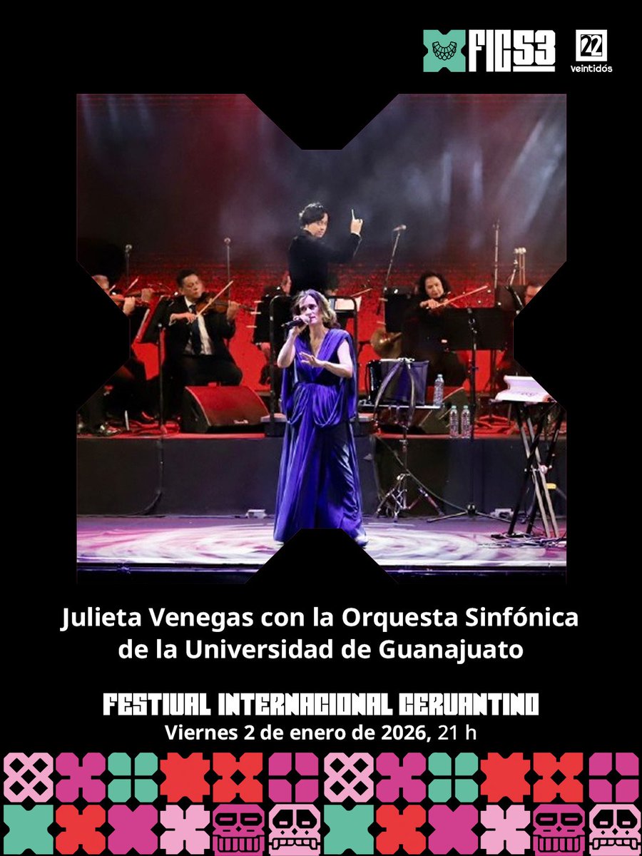 Canal22's tweet image. 🎶 ”Yo te quiero con limón y sal
Yo te quiero tal y como estás
No hace falta cambiarte nada…” 🎶

Escucha un repertorio con los grandes temas que han marcado la trayectoria de Julieta Venegas, interpretados junto a la Orquesta Sinfónica de la Universidad de Guanajuato, desde la…