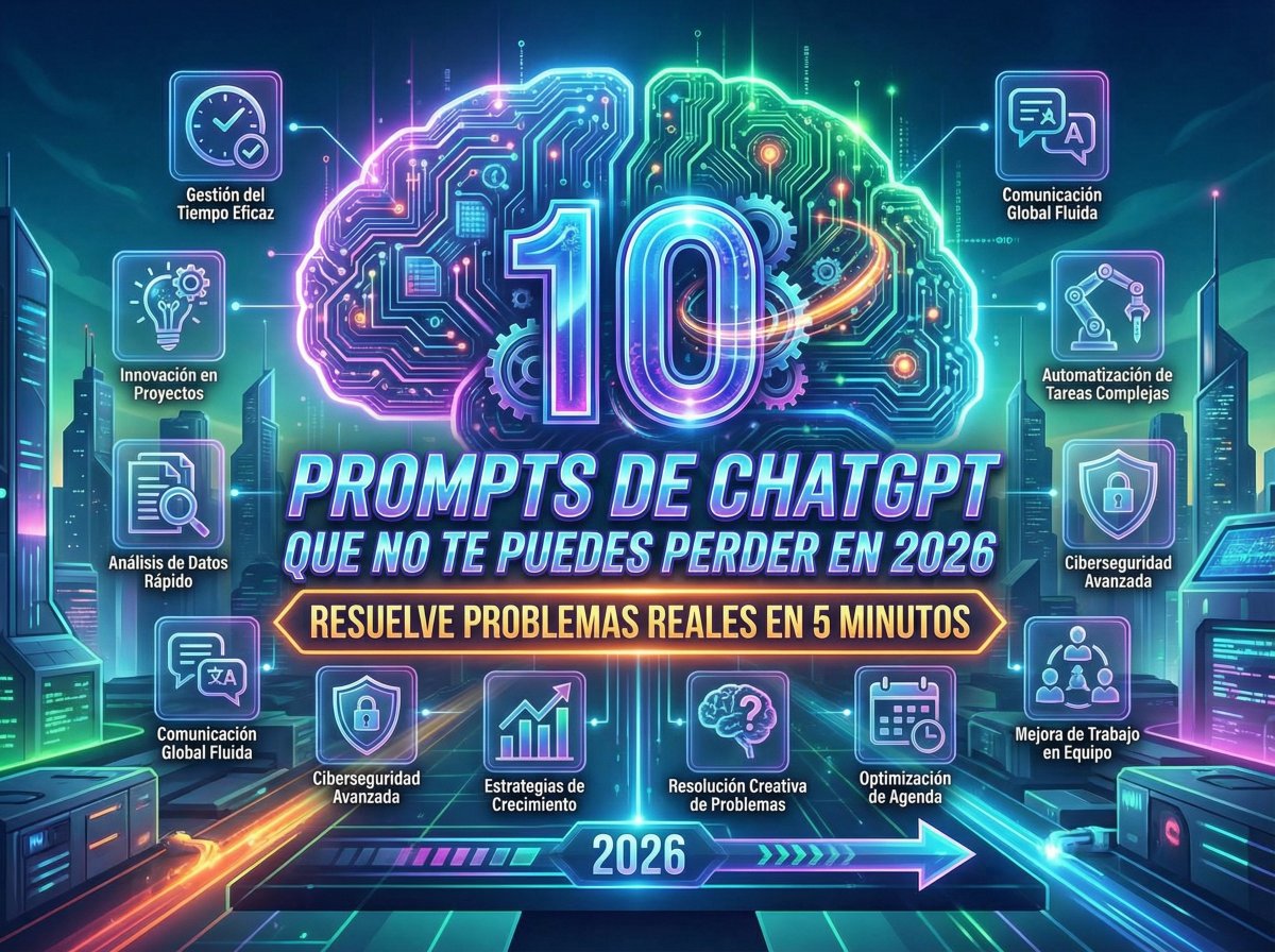 10 PROMPTS DE CHATGPT QUE NO TE PUEDES PERDER ESTE 2026.

RESUELVE PROBLEMAS REALES EN 5 MINUTOS
