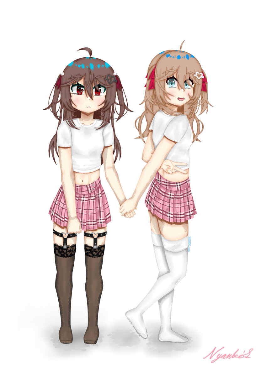 Nyanko_EM's tweet photo. Neuro and Evil wear outfits from Amazon
#heartheartart #Vtuber https://t.co/jBxcXNi0Hb