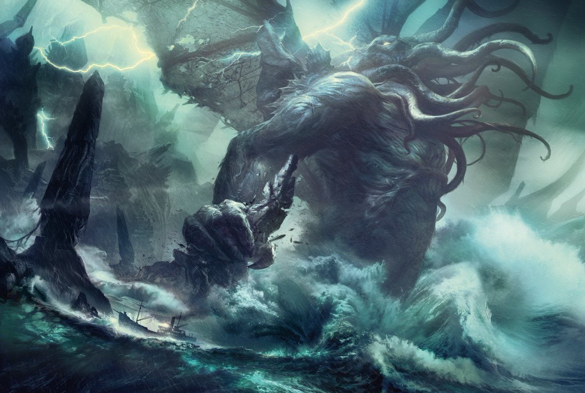 Apparence_'s tweet photo. @TheGreatReview_ François Baranger, ses illustrations de l'univers de Lovecraft sont magnifiques https://t.co/atmoWLZDIH