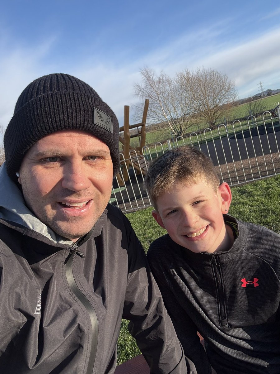 Cracking morning for a run with the wee man