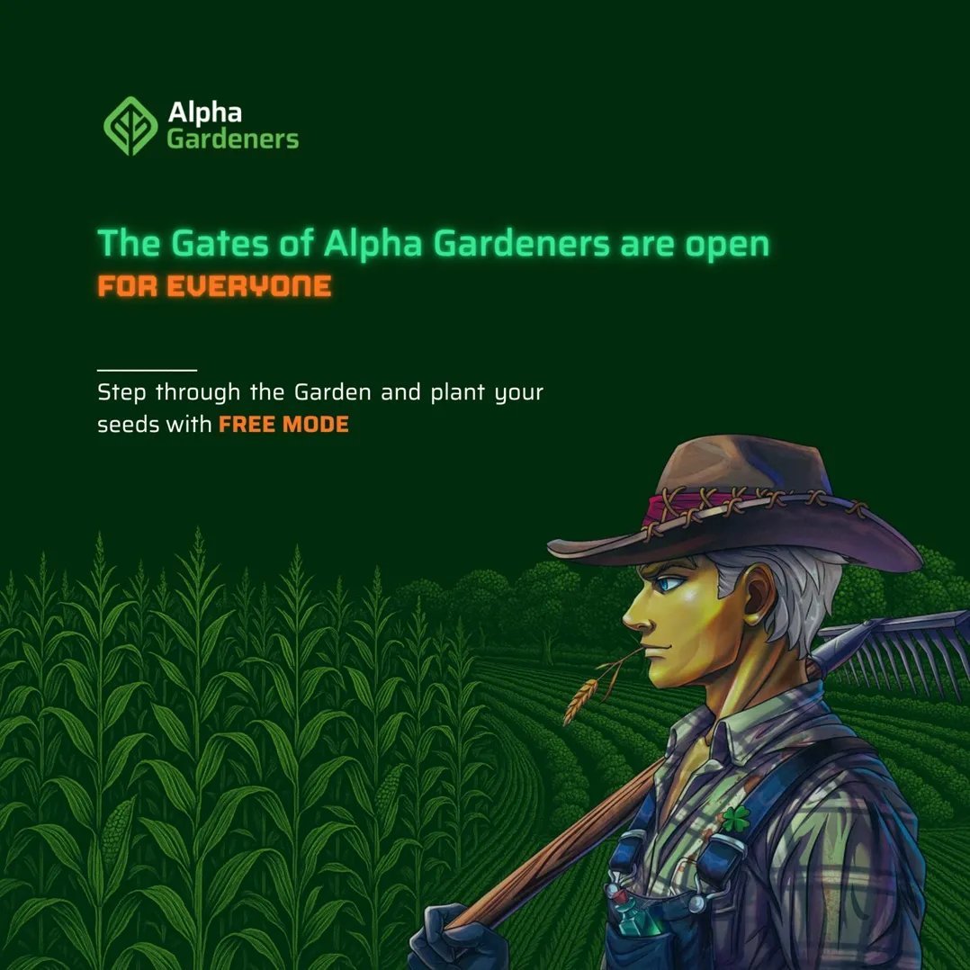 The gates of Alpha Gardeners are now open to everyone — Free Mode is live 🚜

x.com/alpha_gardener…