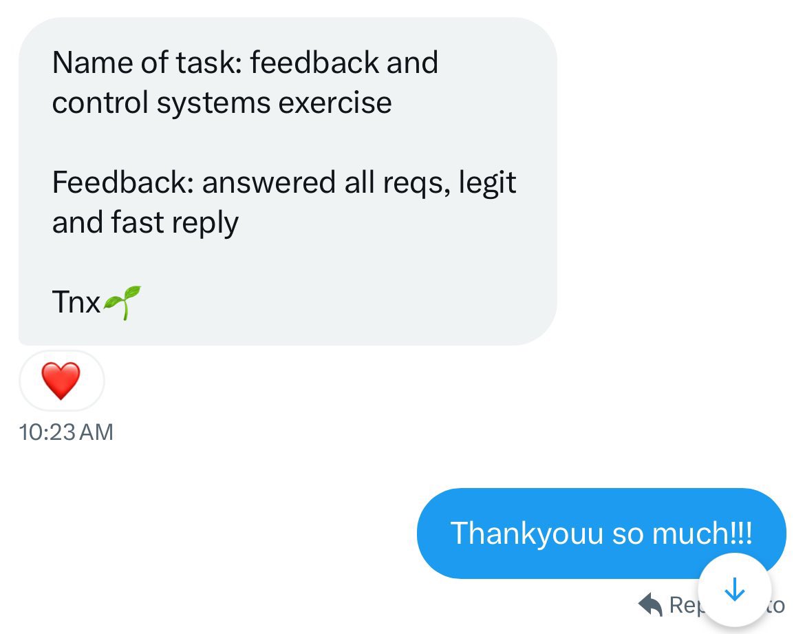 SphereAcad's tweet image. Proof✨
- Control system exercise 
loyal client 💕