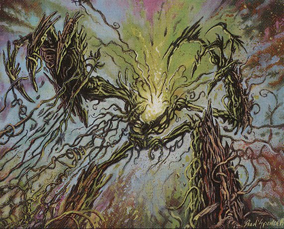 Today is day 114 of 365 of posting beautiful art featured in the Premodern format. #Premodern #PremodernMTG #MTGArt

Card: Ivy Elemental 
Release: Odyssey (2001)
Art by: Ron Spencer