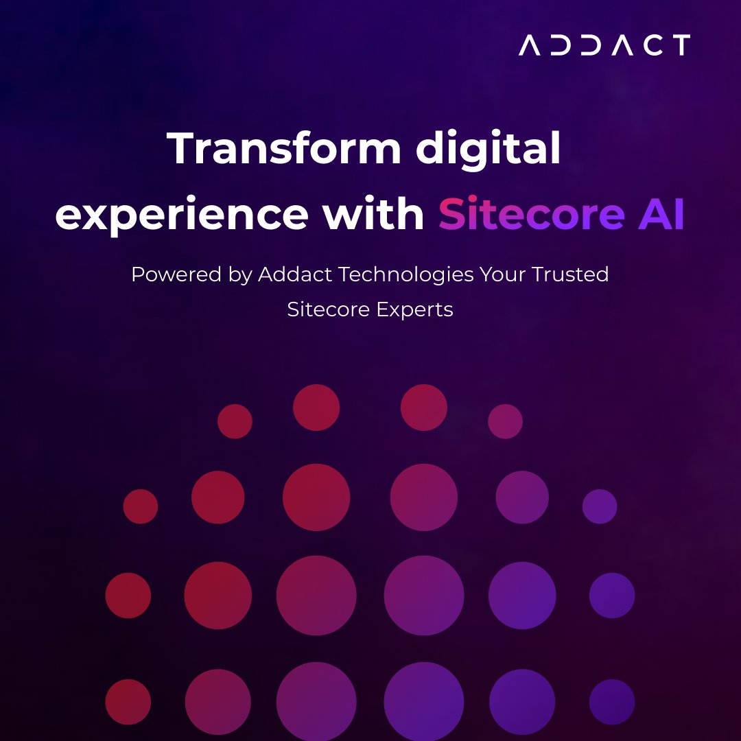 AddactTech's tweet photo. The future of digital experience is here and it’s intelligent. Let’s talk Addact is ready to help you activate SitecoreAI for measurable growth. Click here: https://t.co/XAPNGVDlSG
#Sitecore #Addact #CMS #CMSDevelopment #AI #SitecoreAI https://t.co/scBnLh3aWo