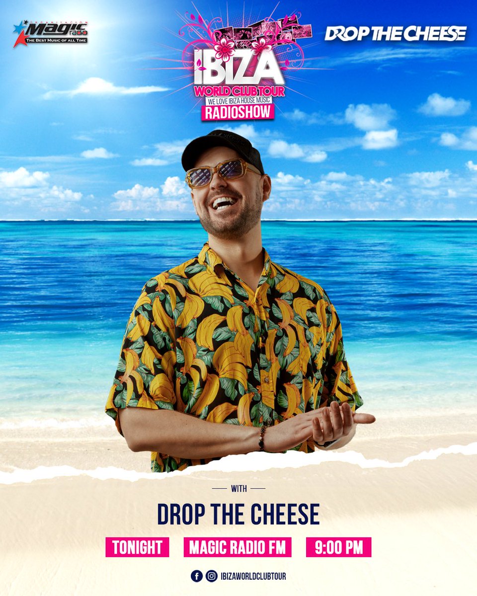 Tonight 21:00 hrs local time @ibizaworldclubtour #magicradio #worldwide #uk #fm #broadcast