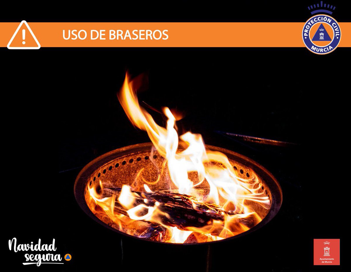 ⚠️🔥Para una #NavidadSegura, precaución al usar braseros y estufas:

❌🛋️ No los coloques cerca de elementos que puedan arder.
❌🏠 No los dejes encendidos si sales de casa.
✅🪟 Procura mantener una buena ventilación.
✅💧 Antes de tirar las brasas, comprueba que estén apagadas.