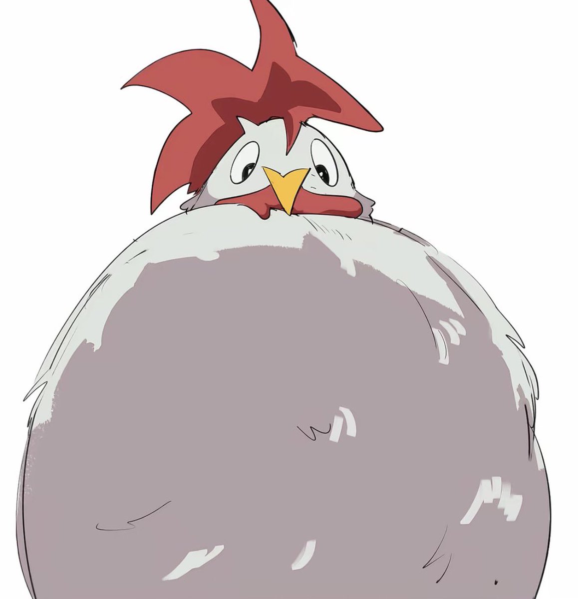 tickinne's tweet photo. some old works of my oc Cluck (the chicken)  #dispatch https://t.co/9wNVDzA9Fk