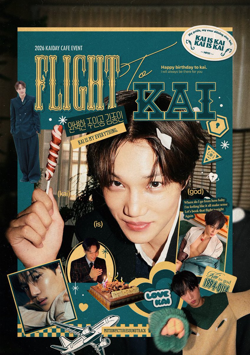 exokai_kr's tweet photo. 𝟤𝟢𝟤𝟨 𝙺𝙰𝙸𝙳𝙰𝚈 𝙲𝙰𝙵𝙴 𝙴𝚅𝙴𝙽𝚃
𝐹𝑜𝑟 𝑚𝑦 𝑠𝑡𝑎𝑟.

~ 𝑭𝑳𝑰𝑮𝑯𝑻 𝑻𝑶 𝑲𝑨𝑰
ᴅᴇꜱᴛɪɴᴀᴛɪᴏɴ : yᴏᴜ

☕️ 카페도레미
🗓️ 26.01.10 - 01.14  

사랑하는 종인이의 생일을 축하하며 모픽에서 준비한 생일카페입니다. 많이 방문해주세요✈️ (🇯🇵🇨🇳도 곧 공지 올릴게요🐻)

ⓒ MPST https://t.co/gh4SUzNYTi