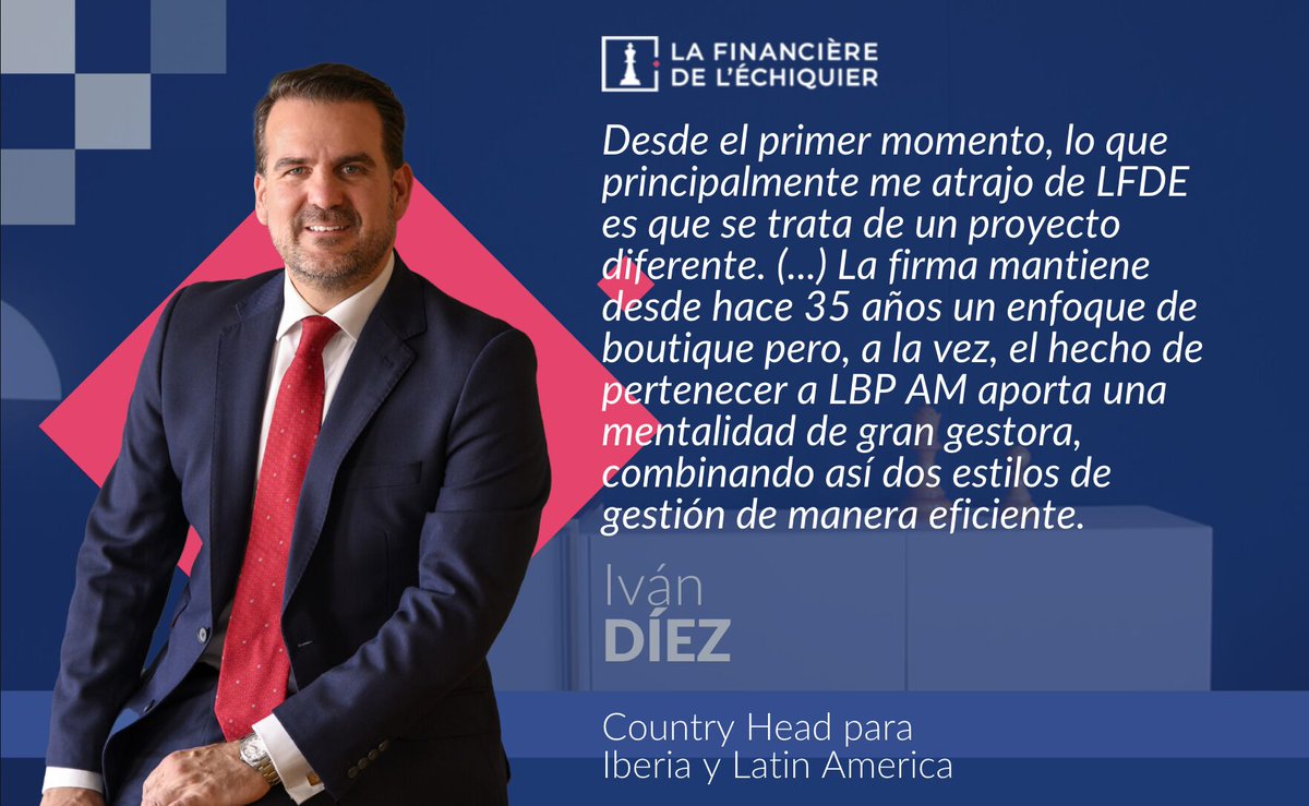 #LFDE en los medios 🗞️

#ElAsesorFinanciero me ha entrevistado para repasar los hitos alcanzados en estos dos años al frente de La Financière de l'Echiquier - LFDE España y detallando los ejes estratégicos de cara a 2026.
La entrevista completa aquí: lnkd.in/ecwycDNh