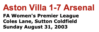 TheAWArchive's tweet photo. 31st August 2003
Premier League National Division
Aston Villa 1-7 Arsenal
Hannah Smith (15)⚽️
Alex Scott (35)⚽️
Kelly Saggs (OG)⚽️
Jayne Ludlow⚽️⚽️⚽️
Ellen Maggs⚽️
Ciara Grant⚽️
https://t.co/pzaPYYnNfE