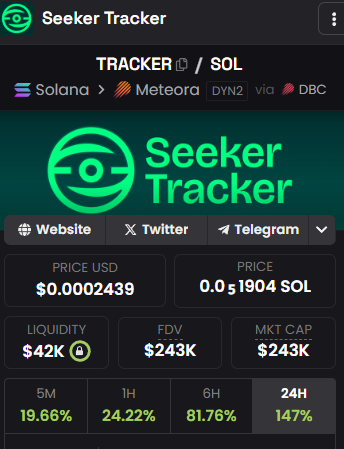 Seeker $Tracker 

65k ----------> 240k so far

The dev <a href="/metasal/">metasal</a> will be writing a update thread up soon.

Solana is trying to capture the global smartphone market.

Toly and Solana Seeker have been marketing that Seeker is the fastest way for your dapp to onboard 10k users.

They