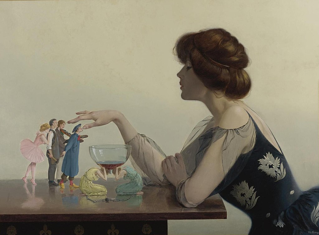 wikivictorian's tweet image. The Dregs, by American painter Harry Willson Watrous (1914). In private collection.