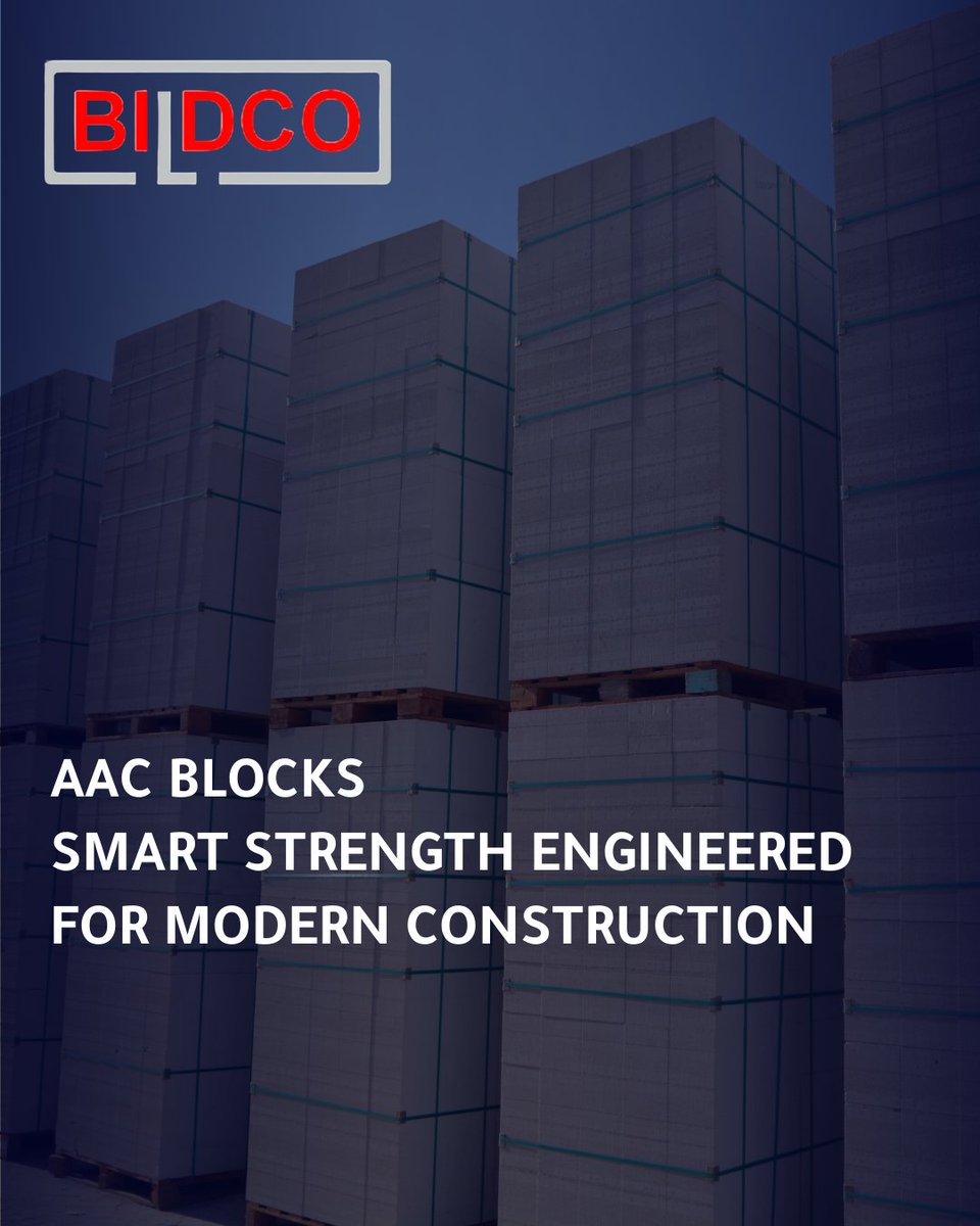 bildco_ae's tweet image. AAC blocks that combine smart strength, lightweight performance, and superior insulation.
حجر AAC يجمع بين القوة الذكية وخفة الوزن وكفاءة العزل.
#BILDCO #AAC #AACBlocks #BuildingMaterials #UAEConstruction #SustainableBuilding
#بلدكو #حجر_AAC #مواد_البناء #البناء_الحديث #الاستدامة